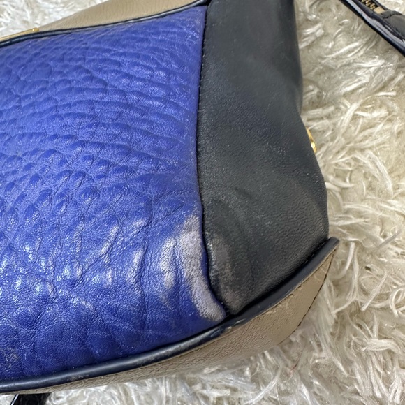 Marc Jacobs Shelter Island Colorblock Royal Blue Tan Navy Blue Shoulder Bag - Picture 6 of 11